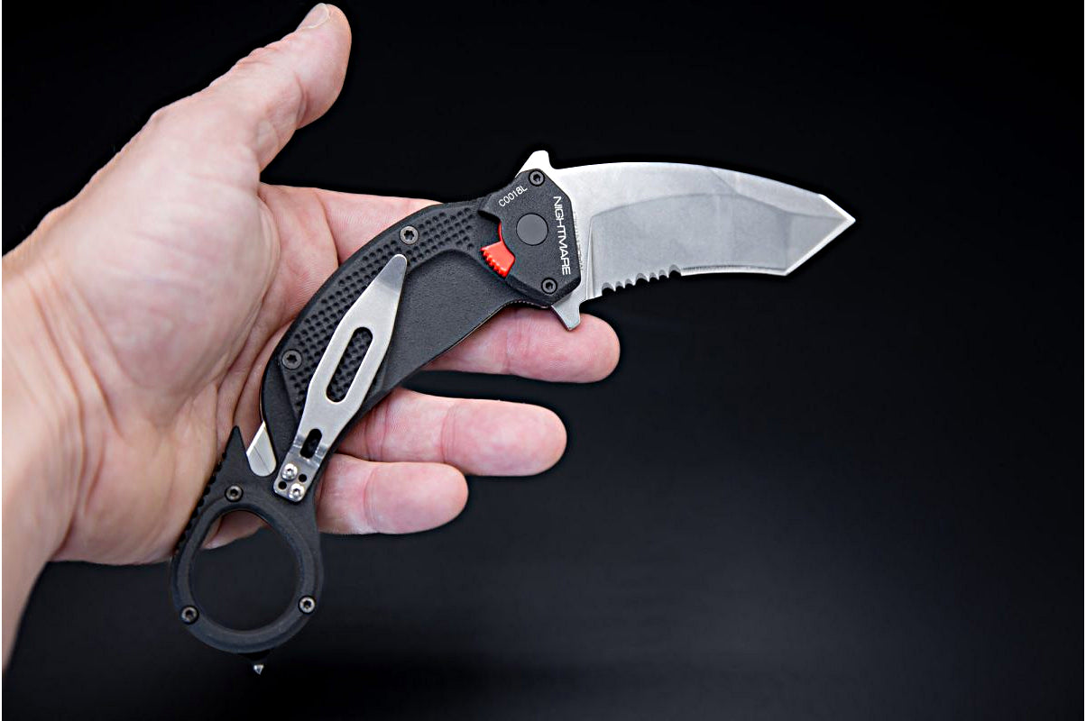 STONEWASHED NIGHTMARE KARAMBIT – born in Indonesia