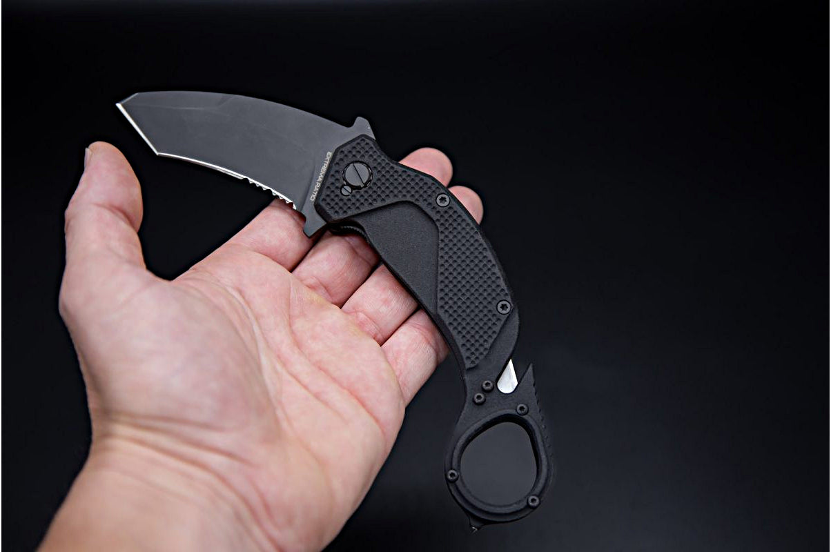 BLACK NIGHTMARE KARAMBIT  – with a uniquely curved blade